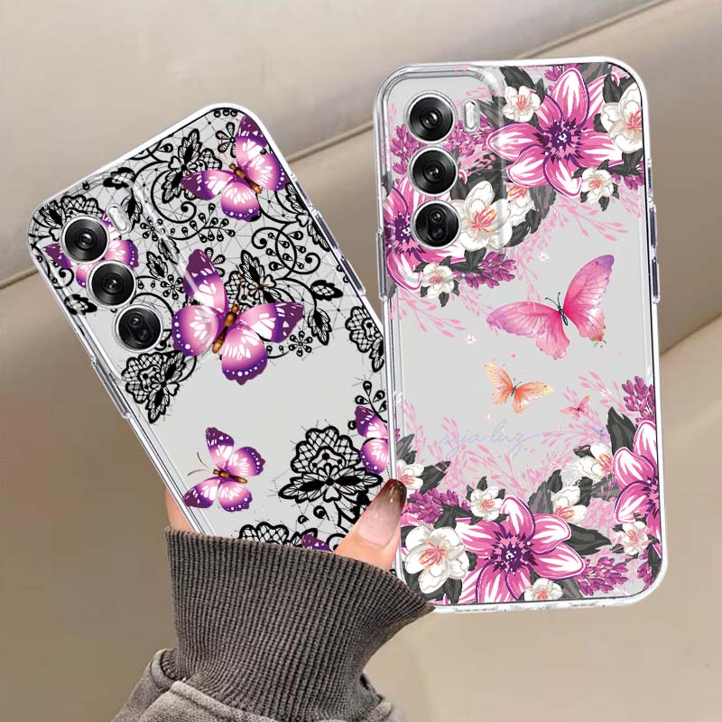 Diseño de estampado de maripos - Oppo A78 reseña y precio